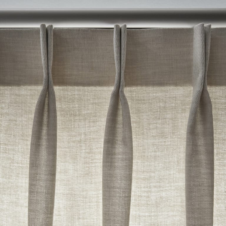 Confectiemogelijkheden - Dubbele plooi gordijnen