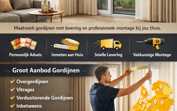 Werkgebied voor levering en montage ART Woninginrichting