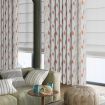Overgordijn Elin Off White met Rood 09