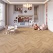PVC Vloer Chevron lijm Cognac Oak inclusief egaliseren en leggen JK5805